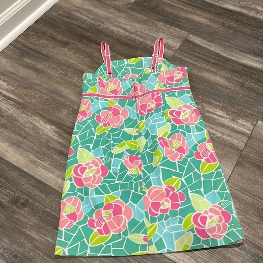 Lilly Pulitzer Floral Cote D’Azur Mosaic Stained Glass ROSES Dress